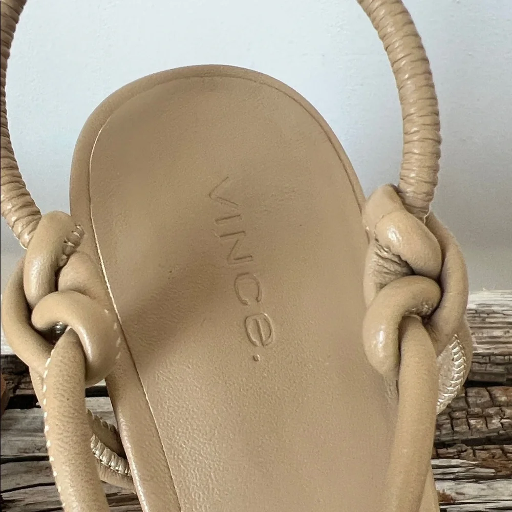 NWOT VINCE Quenelle Braided Strappy Heel Sandals EUR 37.5 USA 7.5 - Picture 6 of 15